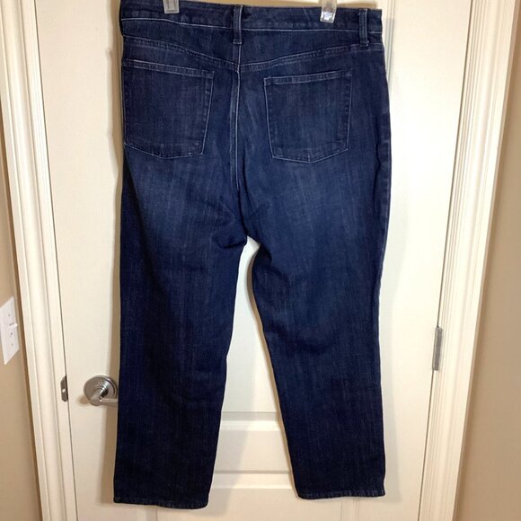 Talbots Women's Flawless High Waist Modern Ankle Blue Jeans Size 14 Straight Leg - Picture 5 of 9